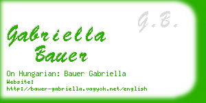 gabriella bauer business card